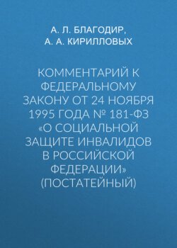 Комментарий к Федеральному закону от 24 ноября 1995 г. № 181-ФЗ «О социальной защите инвалидов в Российской Федерации» (постатейный; издание третье, переработанное и дополненное)