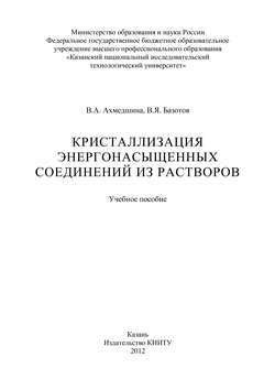 Кристаллизация энергонасыщенных соединений из растворов