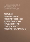 Анализ финансово-хозяйственной деятельности предприятия городского хозяйства. Часть 1