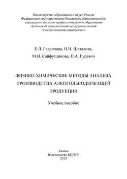 Физико-химические методы анализа производства алкогольсодержащей продукции