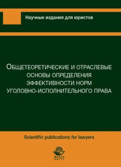 Общетеоретические и отраслевые основы предприятия эффективности норм уголовно-исполнительного характера