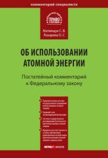 Комментарий к Федеральному закону от 21 ноября 1995 г. № 170-ФЗ «Об использовании атомной энергии» (постатейный)