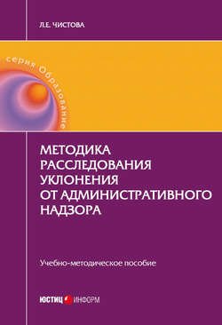 Методика расследования уклонения от административного надзора