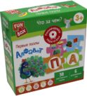 Fun Box. Первые пазлы. Что за чем? Алфавит. 3+