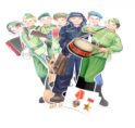 КБ-15820 Комплект вырубных плакатов для оформления интерьера. Военные профессии. 23 февраля (7 видов) /ВБ