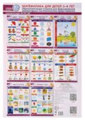 Математика для детей 3-4 лет. Образовательные плакаты для формирования элементарных математических представлений. (комплект из 8 плакатов А3).