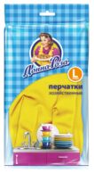 ДОННА РОЗА перчатки хозяйственные (L) из латекса с хлопковым напылением