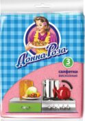 ДОННА РОЗА салфетки вискозные 3 шт