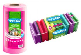 ЧИСТЮЛЯ набор КОМФОРТ (губки + салфетки в рулоне)