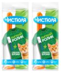 ЧИСТЮЛЯ набор: липкий ролик и два сменных блока. Набор из 2 шт