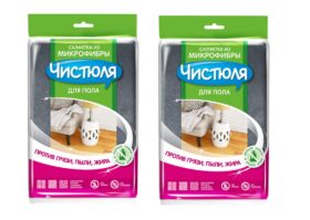 ЧИСТЮЛЯ салфетка из микрофибры для пола. Набор из 2 шт