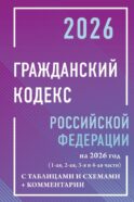Гражданский кодекс Российской Федерации на 2026 год с таблицами и схемами + комментарии (1-ая, 2-ая, 3-я и 4-ая части)