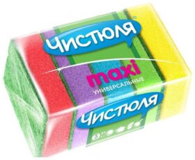 ЧИСТЮЛЯ 5 MAXI губки поролоновые с абразивом 5 шт