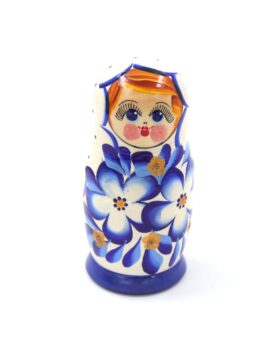 Матрешка Нина белая (3 матрешки, 9см)
