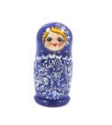 Матрешка Синий букет Н (5 матрешек, 10см)