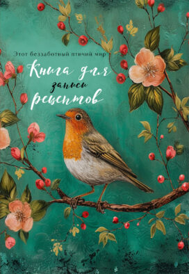Книга для записи рецептов (Птица в цветах яблони)