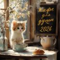Кафе для души. Календарь настенный на 2026 год (300х300 мм)