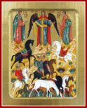 Икона Флора и Лавра, мучеников (на дереве): 125 х 160