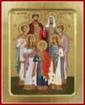 Икона Царственных Страстотерпцев (на дереве): 125 х 160