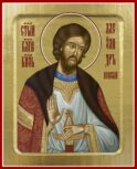 Икона Александра Невского, благоверного князя (на дереве): 125 х 160