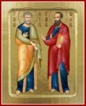 Икона апостолов Петра и Павла (на дереве): 125 х 160