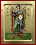 Икона Архангела Гавриила (в полный рост) (на дереве): 125 х 160
