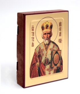 Икона Николая Чудотворца, святителя (в желтой митре) (на дереве): 125 х 160
