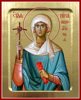 Икона Нины, равноапостольной (на дереве): 125 х 160