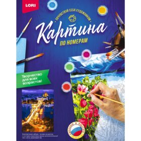 Картина по номерам на картоне "Ночные огни"